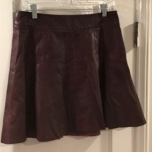 Burgundy leather mini